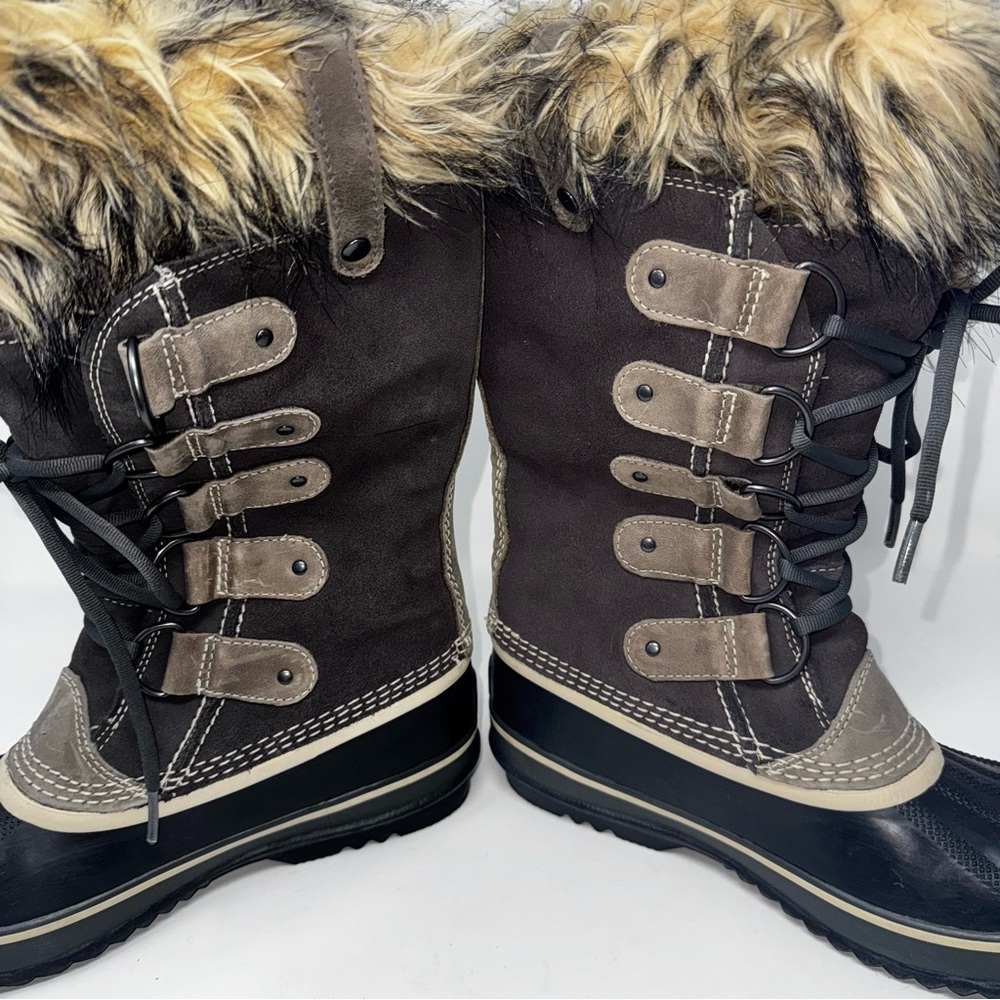 SOREL Joan Of Arctic Faux Fur-Lined Suede Boots US Size 8 Womans water proof - Picture 5 of 8
